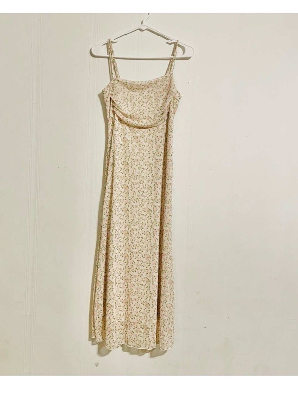 See You Monday Cream Floral Slip Maxi Dress
